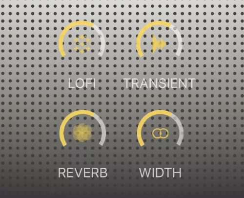Sonic Atlas macro controls including Reverb, Delay, Drive, and Compressor for shaping cinematic world instrument VST tones and global grooves.